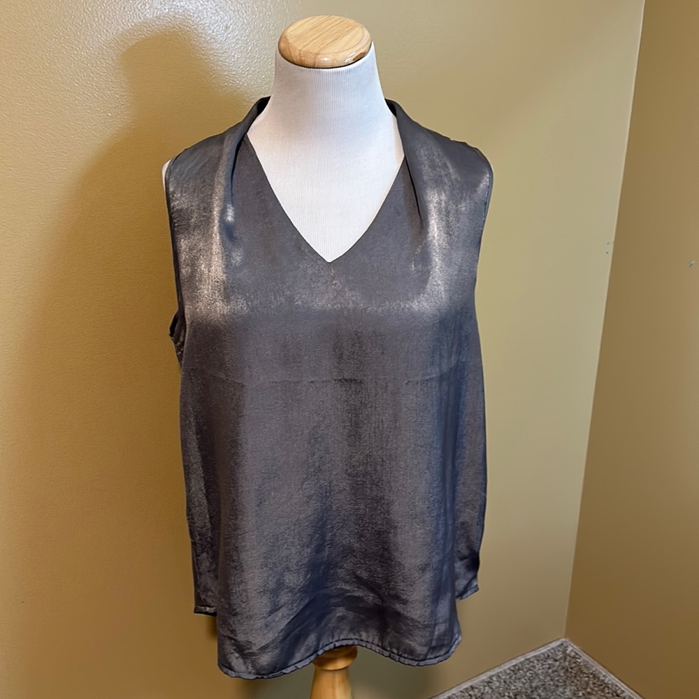 🐨 She + Sky Satin Sleeveless Blouse